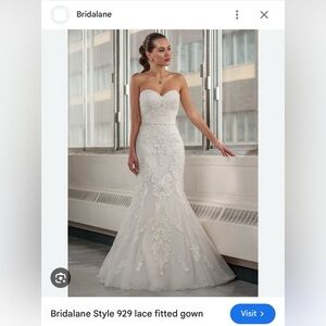 Bridalane Style 929 Wedding Dress sz 12 *NEVER WORN*
